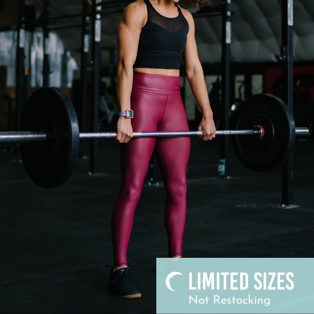 Zyia Cranberry Metallics Light N Tight 6-8
